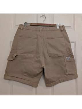 Men's ZARA Beige Cargo 8" Shorts Waist 32